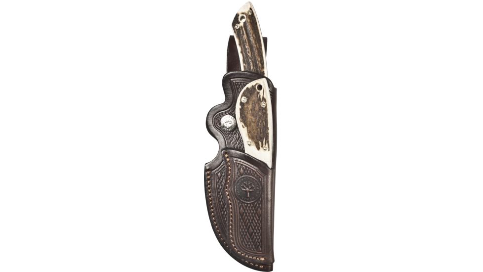 Boker USA Arbolito Guides Combo Set of Gut Hook Stag Knives w/ Sheath 02BA5130HH