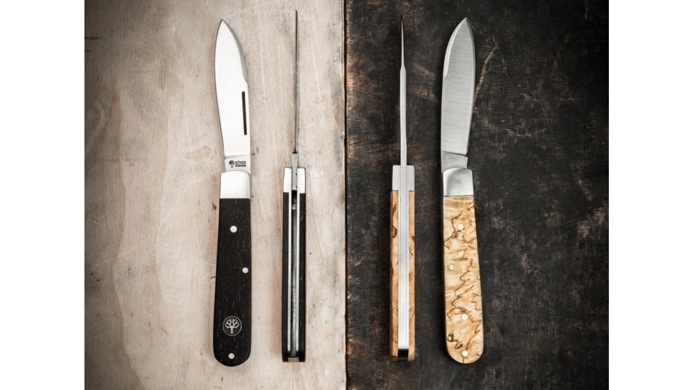 Boker USA Barlow Prime Curly Birch Knife, Brown, Small, 111942