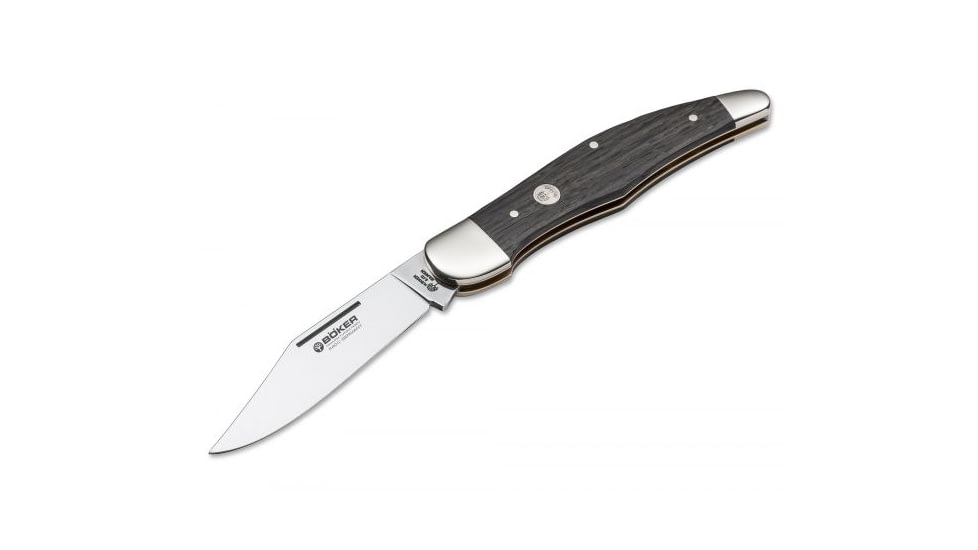 Boker USA Boker 20-20 Classic Folding Pocket Knife,3.9in 440C Steel Blade,Bog Oak Wood Brown Handle 112021