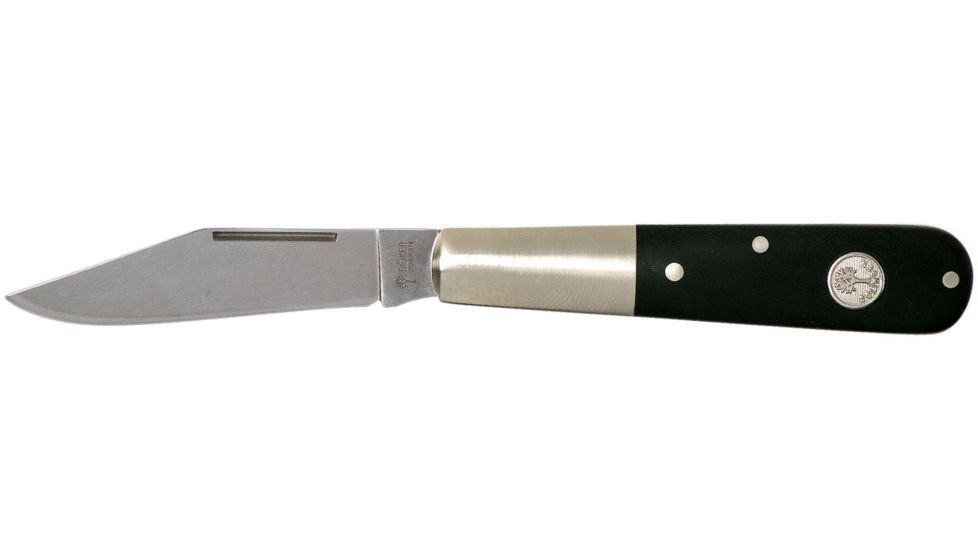 Boker USA Boker Barlow Folding Pocket Knife,2.6in 440C Steel Blade,Grenadill Wood Black Handle, 100501