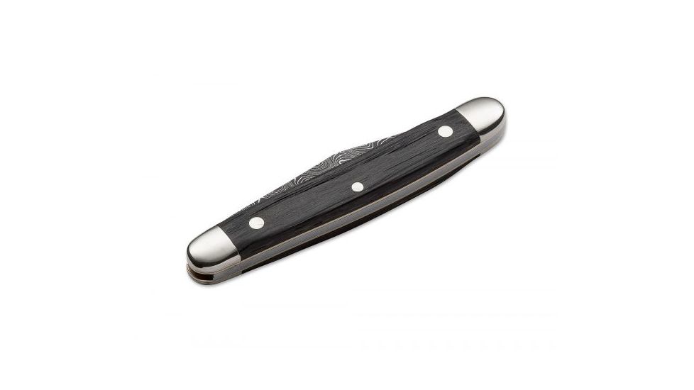 Boker USA Boker Pen Knife Classic Damascus Folding Pocket Knife,2.0in Damascus Steel Blade,Bog Oak Wood Brown Handle 118287DAM