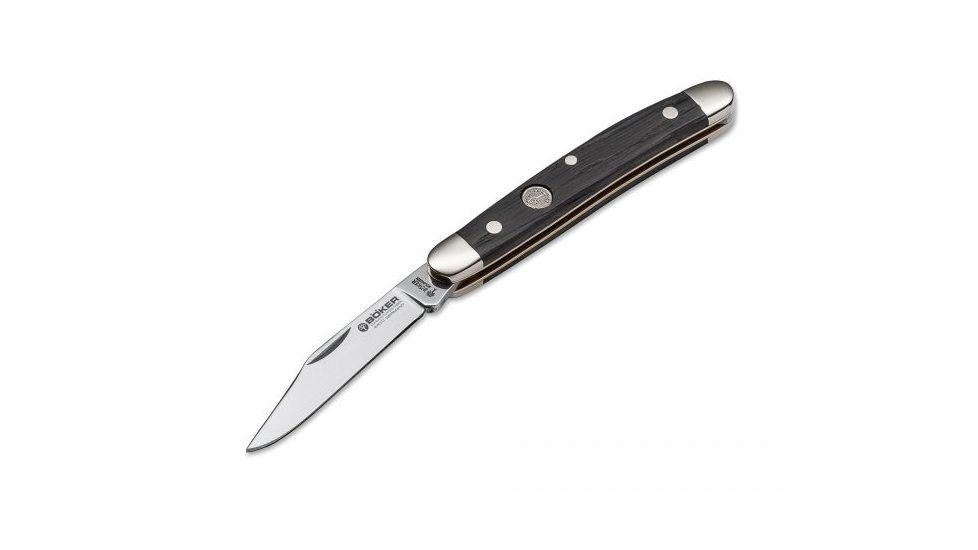Boker USA Boker Pen Knife Classic Folding Pocket Knife,2.0in 440C Steel Blade,Bog Oak Wood Brown Handle 118287