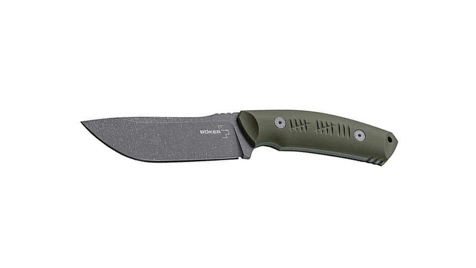 Boker USA Boker Plus Blacklist Fixed Blade Knife,4.9in 440C Steel Blade,G-10 Green Handle, 02BO007