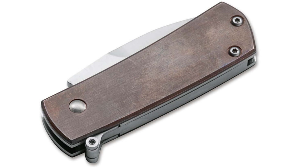 Boker USA Boker Plus Shamsher Copper Pocket Knife by Darriel Caston &amp; Stan Mojzis, 1.97 in, D2, Folding Blade, Copper Handle, 01BO362