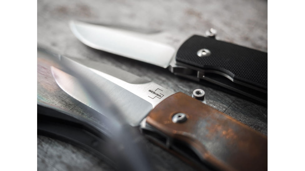 Boker USA Boker Plus Shamsher Copper Pocket Knife by Darriel Caston &amp; Stan Mojzis, 1.97 in, D2, Folding Blade, Copper Handle, 01BO362