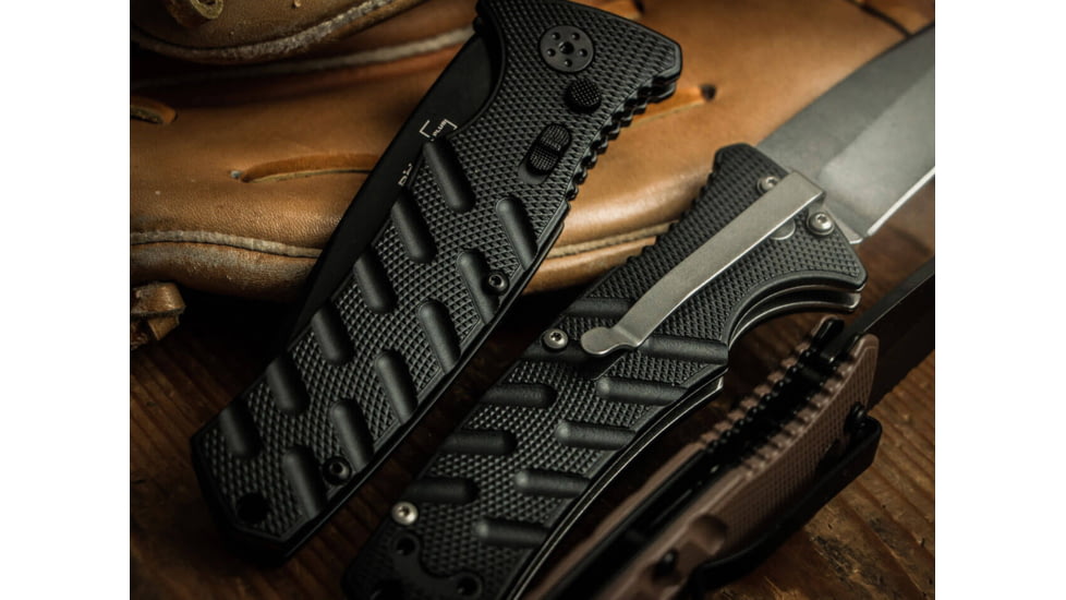 Boker USA Boker Plus Strike Spearpoint D2 Non Auto Pocket Knife, 3.37 in, D2, Folding Blade, Aluminum Handle, 01BO457N