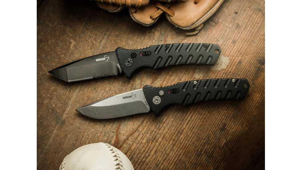 Boker USA Boker Plus Strike Spearpoint D2 Non Auto Pocket Knife, 3.37 in, D2, Folding Blade, Aluminum Handle, 01BO457N