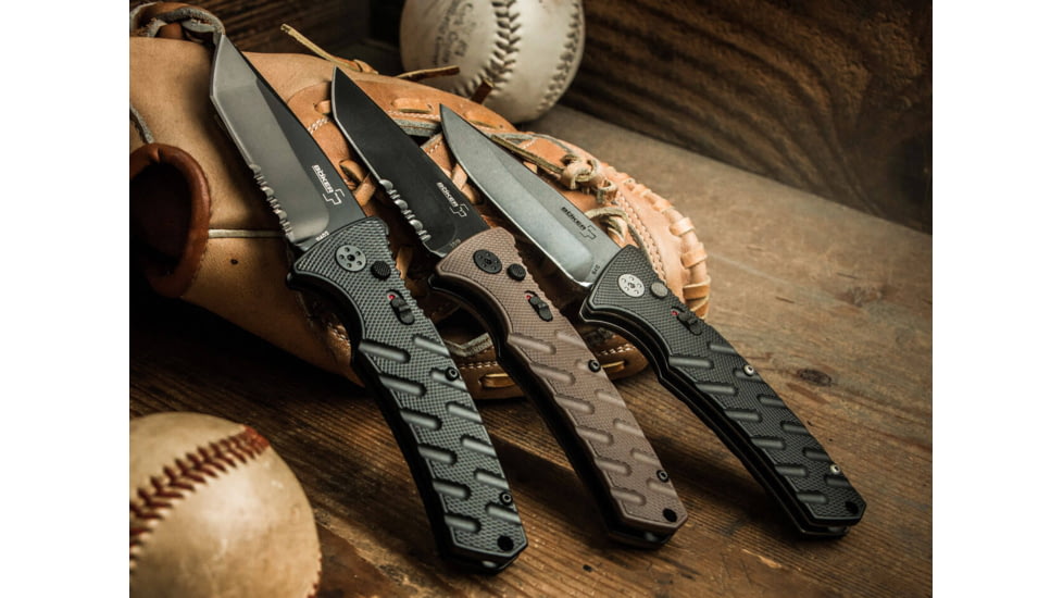 Boker USA Boker Plus Strike Spearpoint D2 Non Auto Pocket Knife, 3.37 in, D2, Folding Blade, Aluminum Handle, 01BO457N