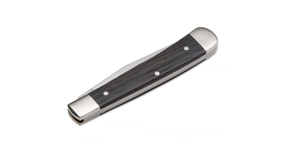 Boker USA Boker Trapper Classic Folding Pocket Knife,3.3in 440C Steel Blade,Bog Oak Wood Brown Handle 112545