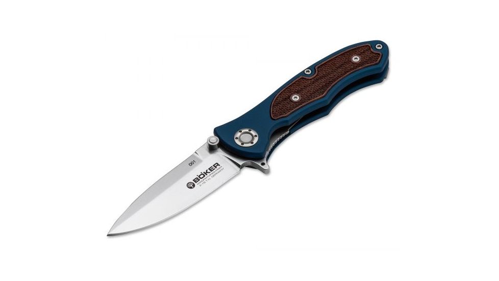 Boker USA Boker Turbine II FB Edition,3.1in X-15T.N. Steel Blade,Aluminium Blue Handle 110121