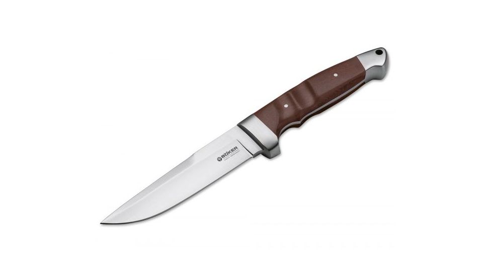 Boker USA Boker Vollintegral XL 2.0 Guayacan Fixed Blade Knife,5.8in 440C Steel Blade,Guayacan Wood Brown Handle 122638
