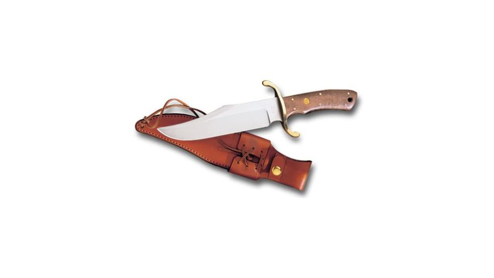 Boker USA Bowie Fixed Blade Knife w/ Leather Sheath 120547