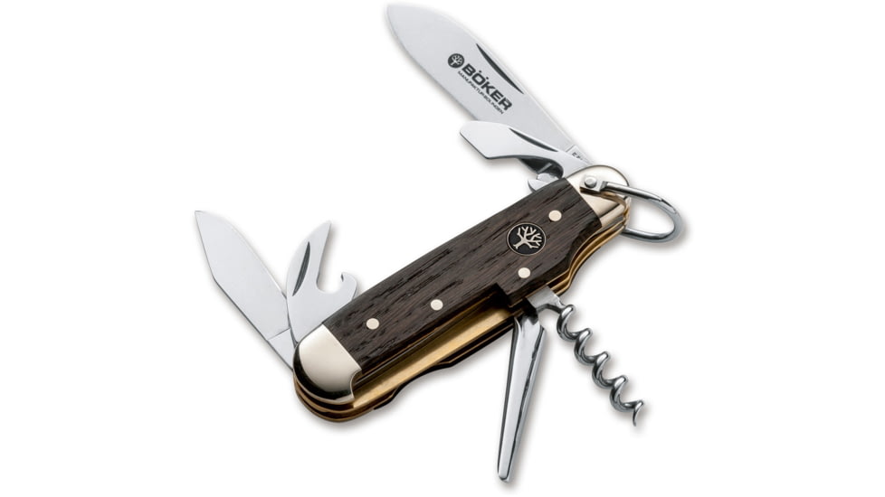 Boker USA Camp Knife Smoked Oak W/S Knife, Brown, Small, 110183