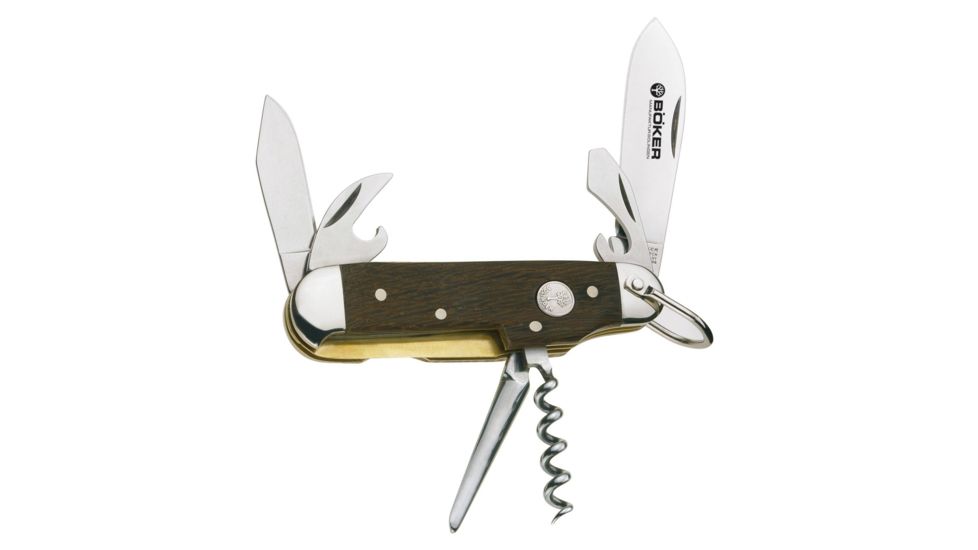 Boker USA Camp Knife Smoked Oak W/S Knife, Brown, Small, 110183