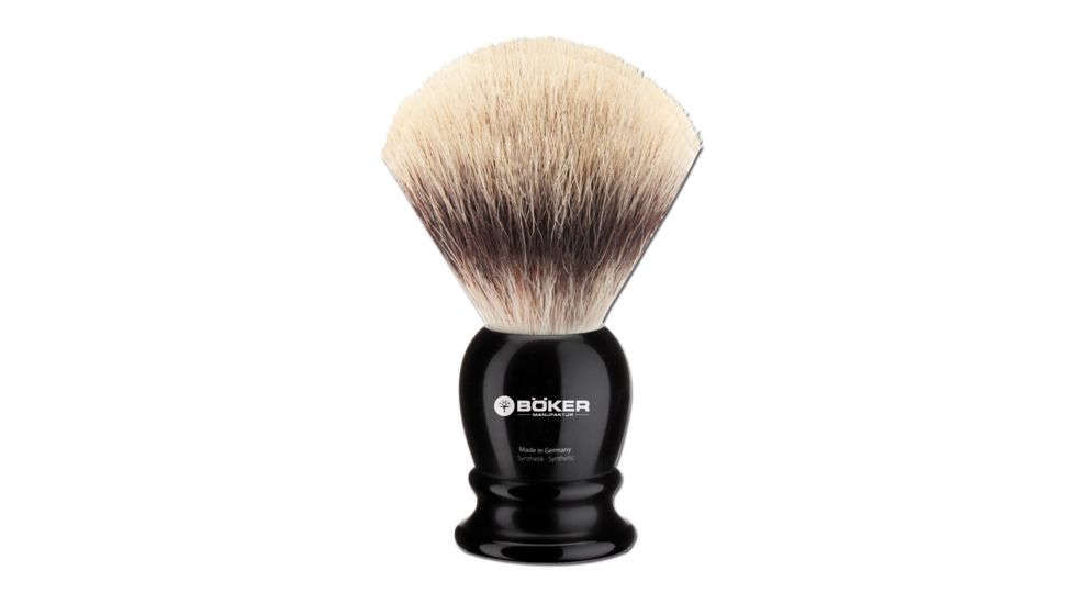 Boker USA Classic Shaving Brush,Silver Tip Fiber 04BO127