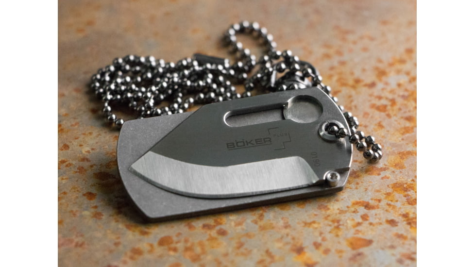 Boker USA Dog Tag Knife, Grey, Small, 01BO210C