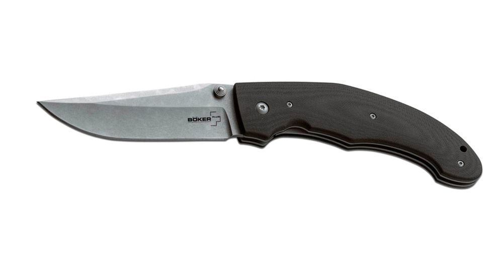 Boker USA Gitano Linerlock Folding Knife,5.5in closed,Stainless Modified Clip Blade,Contoured Black G-10 Handle BOP02607