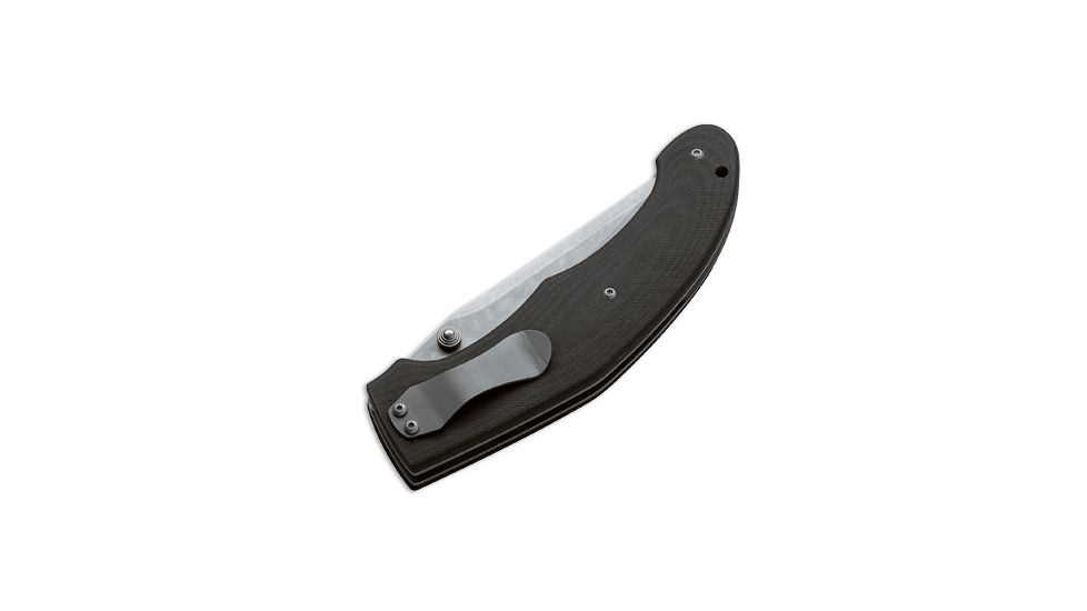 Boker USA Gitano Linerlock Folding Knife,5.5in closed,Stainless Modified Clip Blade,Contoured Black G-10 Handle BOP02607