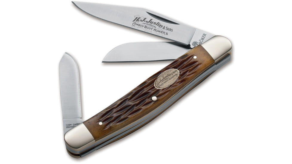 Boker USA Justin TS Stockman Knife, Brown, Small, 110726JU