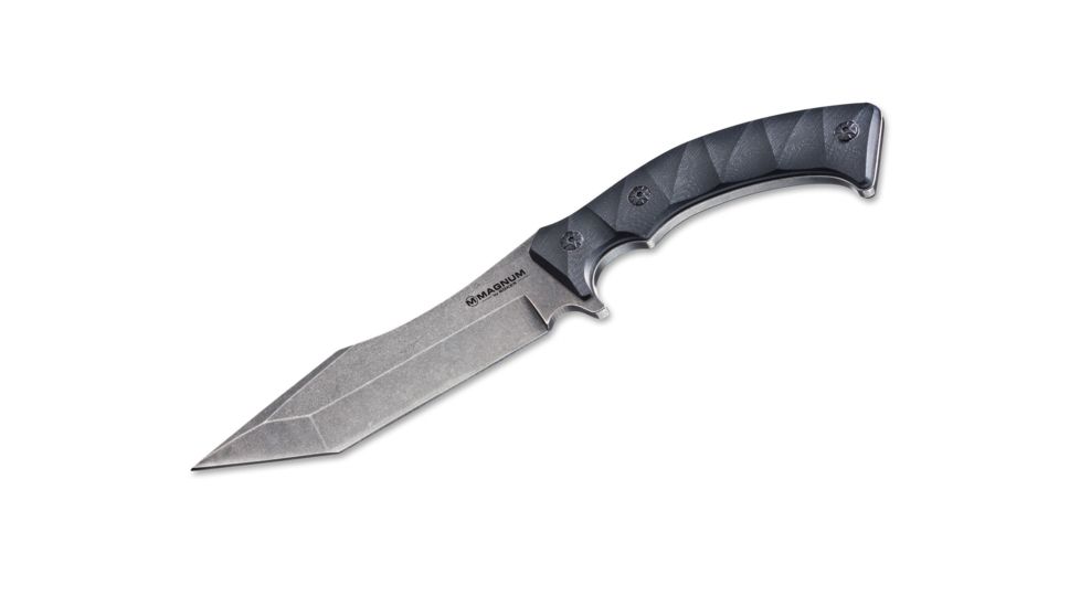 Boker USA Magnum Oriental Tanto Fixed Blade Knife,5.70in 440A Steel Blade,Black G10 Handle 02RY110