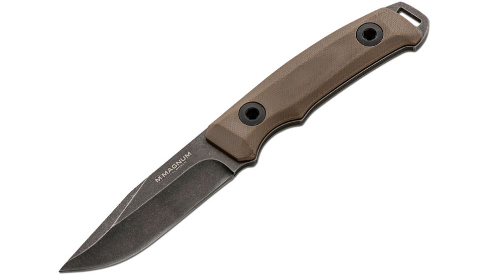 Boker USA Magnum ADC Lightweight Fixed Blade Knife,3.63in 440 Stainless Steel Blade,G10 Handle 02MB526