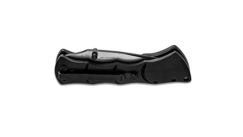 Boker USA Magnum Black Bamboo Large Folding Knife,3.25in 440 Stainless Steel Blade,G10 Handle 01LL509