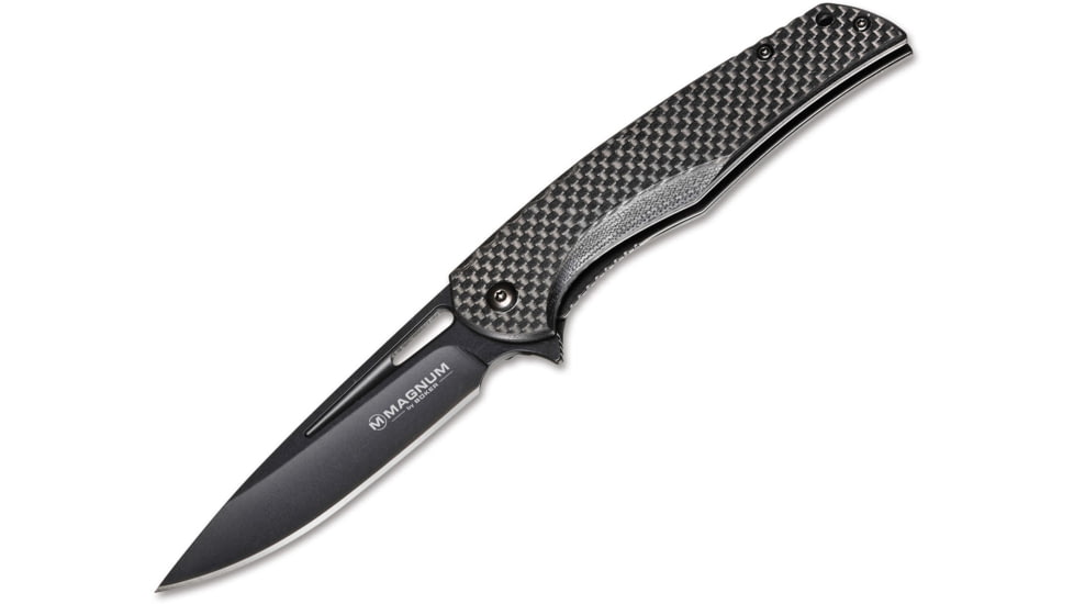 Boker USA Magnum Black Carbon Knife, Black, Small, 01RY703