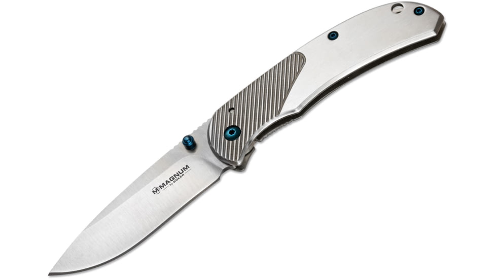 Boker USA Magnum Blue Dot Knife, Silver, Small, 01RY863