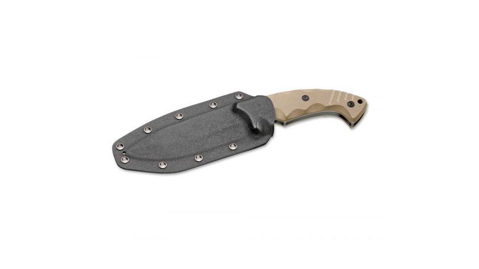 Boker USA Magnum Joint Adventure Fixed Blade Knife,4.9in 440A Steel Blade,G-10 Khaki Handle 02SC102