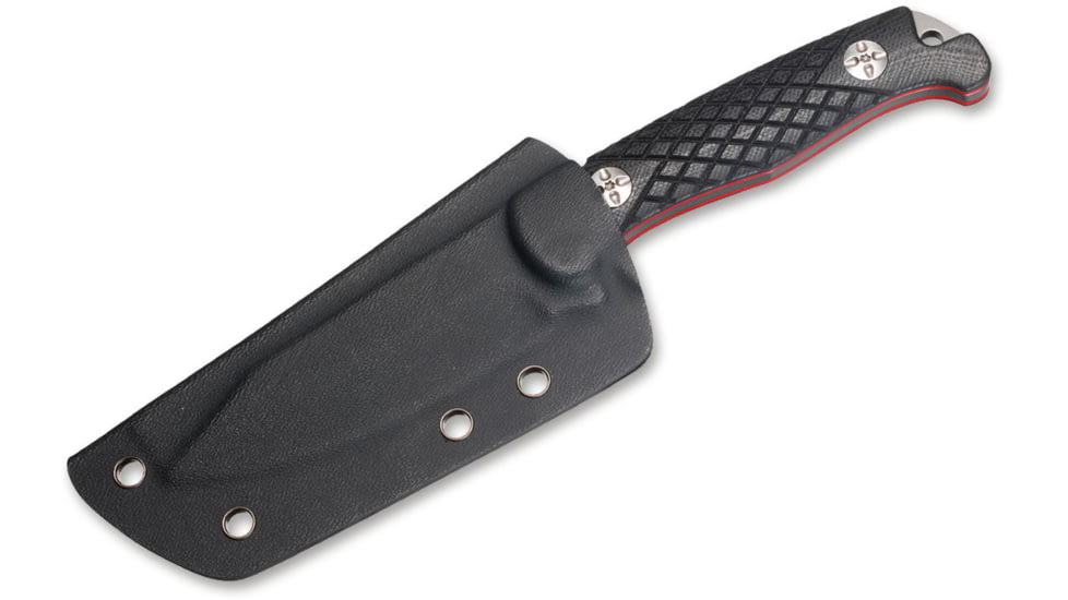 Boker Magnum Life Knife Fixed Blade Knife, 3.94 in, 440A Stainless Steel, Clip Point Blade, G10 Black Handle, 02MB201