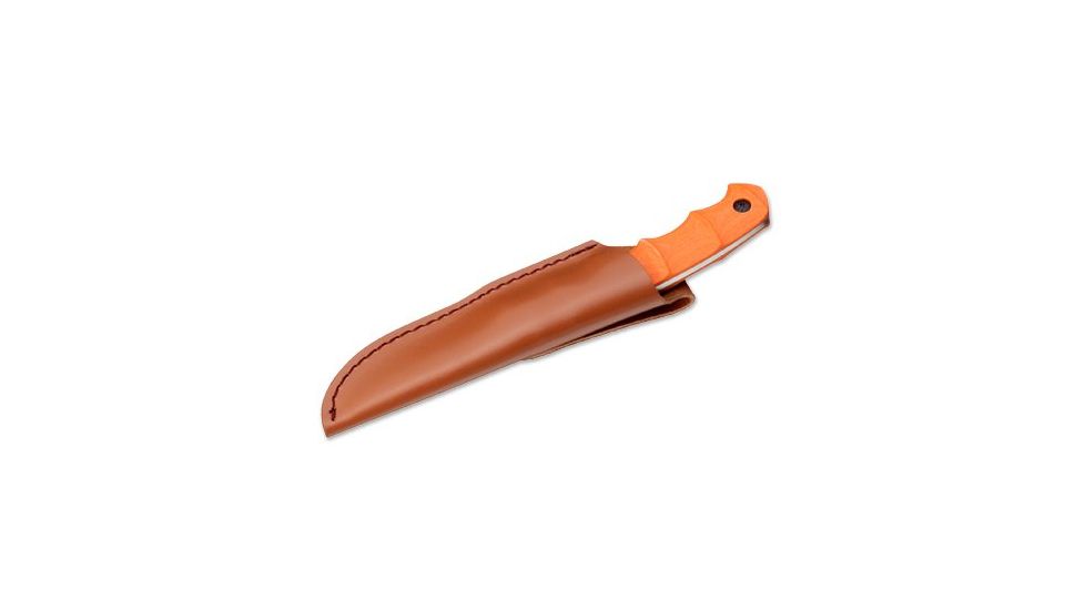 Boker USA Magnum Orange Bamboo Fixed Blade Knife,2.75in 440 Steel Blade,Orange-Colored G10 Grip Handle 02SC213