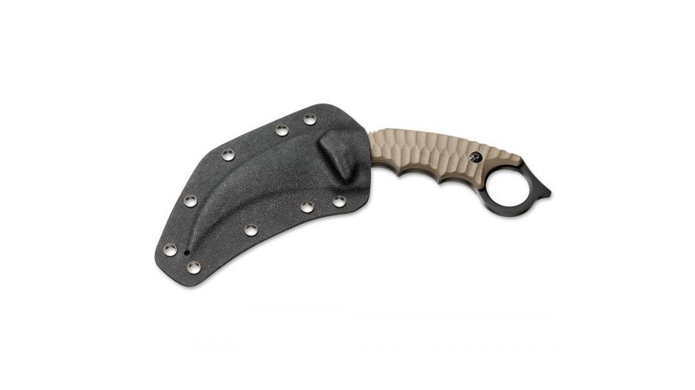Boker Magnum Spike Karambit Fixed Blade Knife,4.0in 440A Steel, Karambit Blade, G-10 Brown Handle, 02SC028