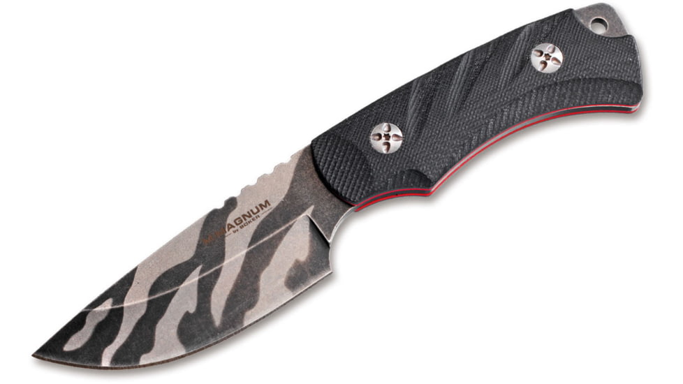 Boker USA Magnum Tiger Lily Drop Knife, Black, Small, 02RY089