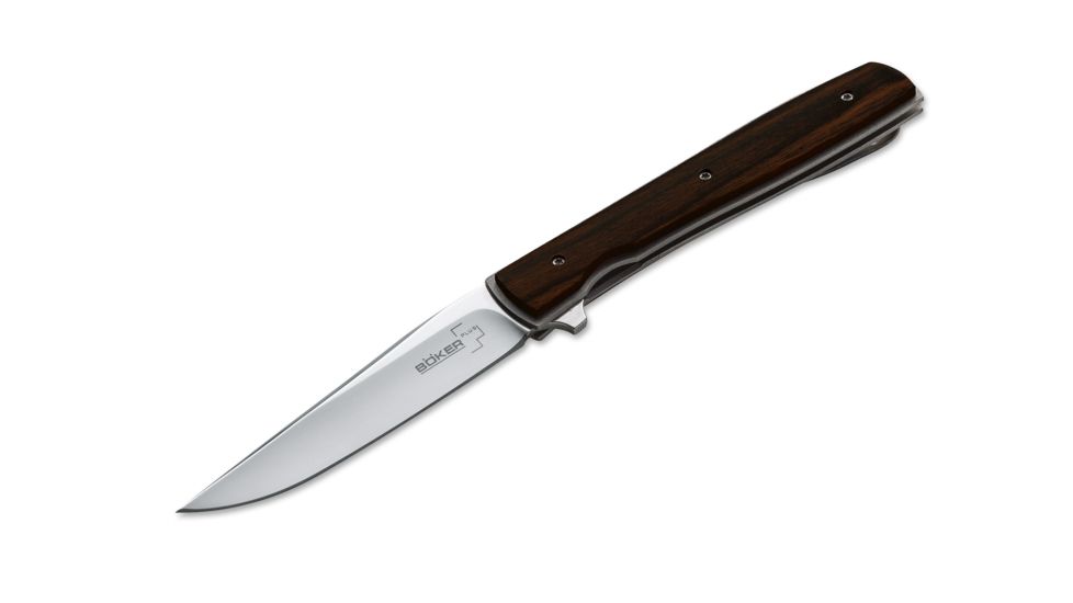 Boker USA Plus Brad Zinker Urban Trapper Folding Knife,3.42in VG10 Steel Blade,Cocolobo Wood Handle 01BO734