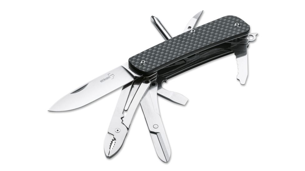 Plus Tech-Tool Carbon 5 2.8In Multi-Tool Folding Knife
