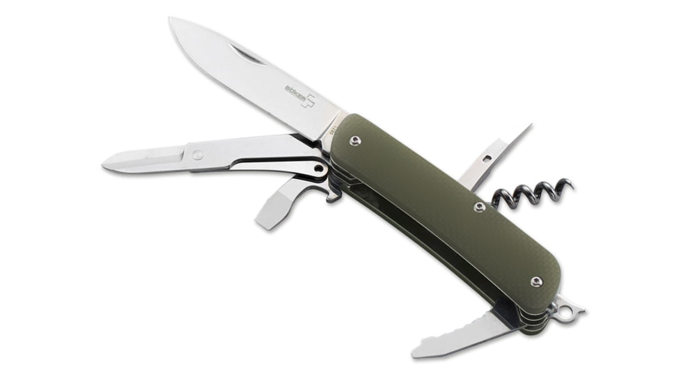 Plus Tech-Tool Outdoor 3 2.8In Multi-Tool Knife, Green