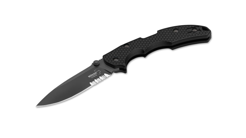 Boker USA Plus USA 3.375in Blade Folding Knife, Black 01BO371