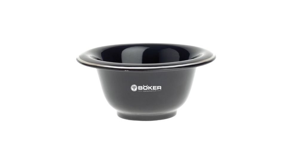 Boker USA Porcelain Shaving Bowl w/Plated Edge 04BO152