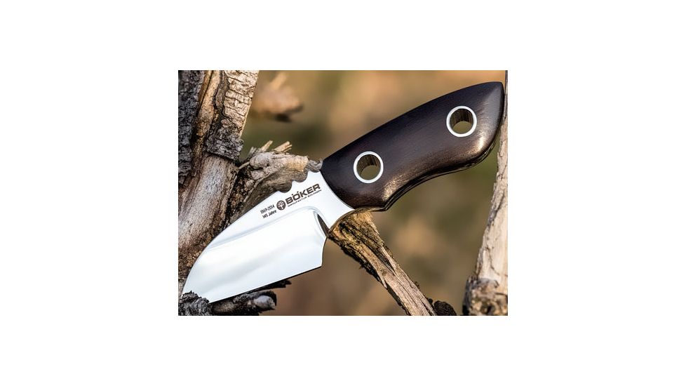 Boker USA Pry Mini Anniversary Fixed Blade Knife,2.5in N690Bo Steel Blade,Grenadill Wood Handle 120715
