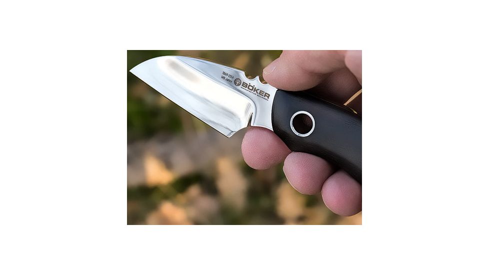 Boker USA Pry Mini Anniversary Fixed Blade Knife,2.5in N690Bo Steel Blade,Grenadill Wood Handle 120715