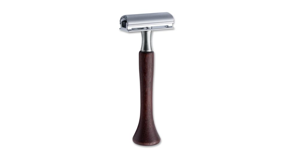 Boker USA Razolution Safety Razor,Mahogany Wood Handle 04BO142