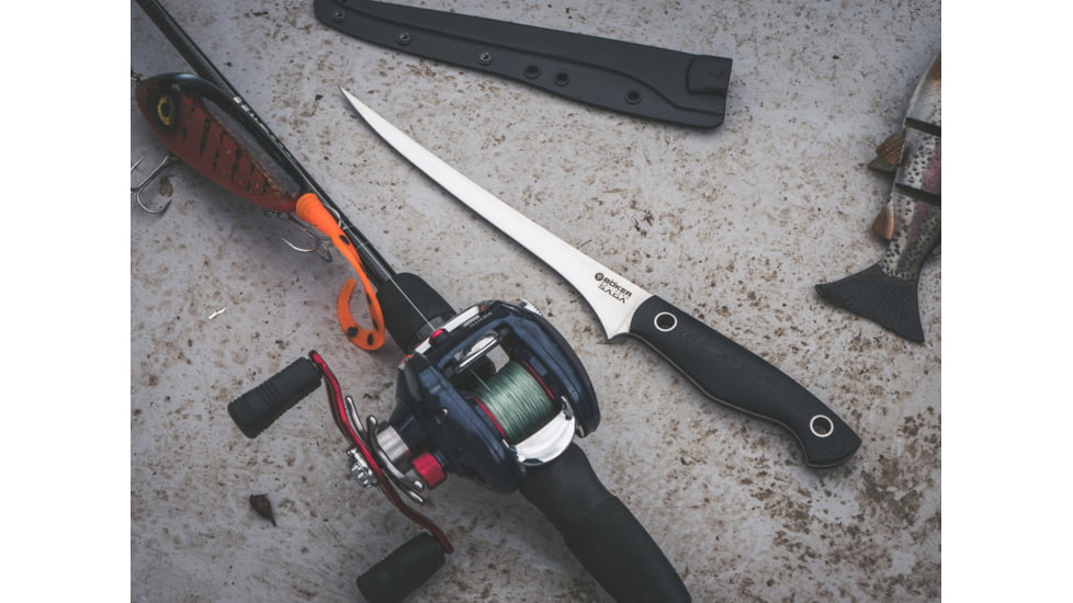 Boker USA Saga Fillet Kdx Sh Knife, Black, Small, 133282