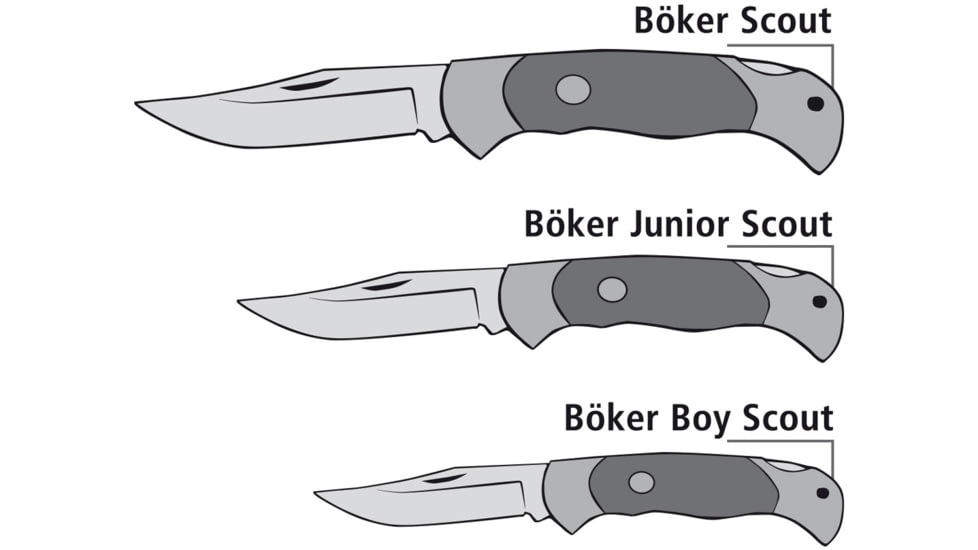 Boker USA Scout Abs Knife, Black, Small, 112033