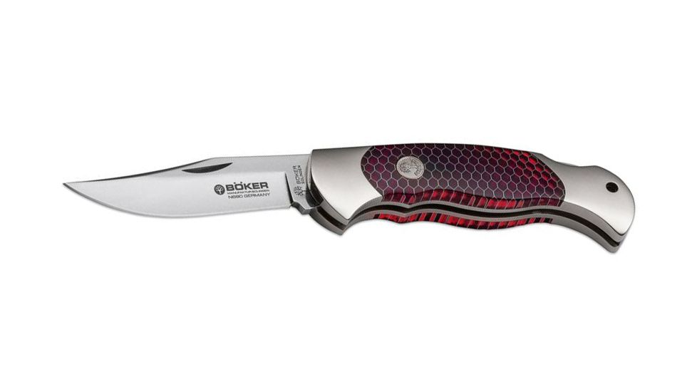 Boker USA Scout Honeycomb Red Folding Blade Knife,3.13in,N690 Blade,Honeycomb Handle 112502