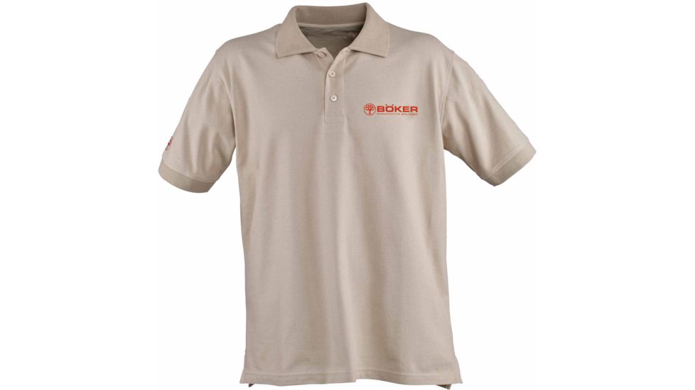 Boker USA Short Sleeve Polo Shirt,Desert,M 09BO171