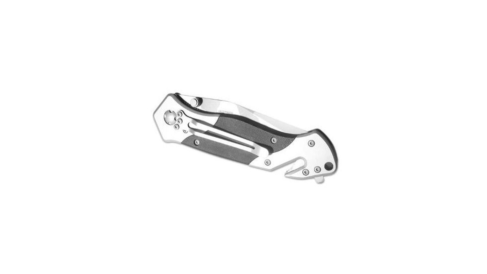 Boker USA Tactical Rescue Knife, 3.3in American 440A Steel Blade, Grey, G10 Handle, Black, 01RY997-ENG