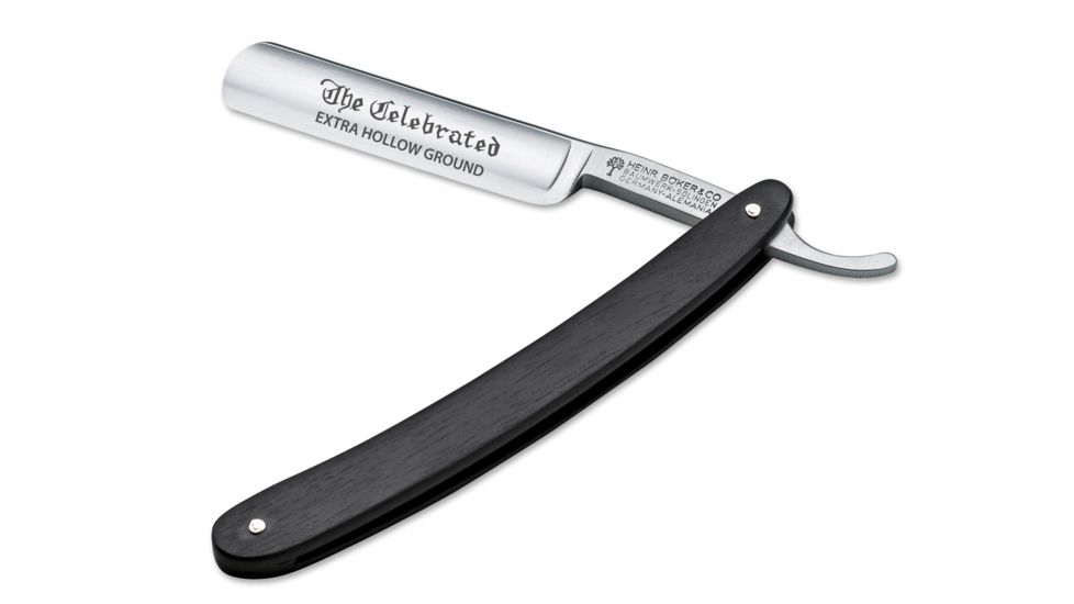 Boker USA The Celebrated Straight Razor,.625in Blade,Ebony handle 140407