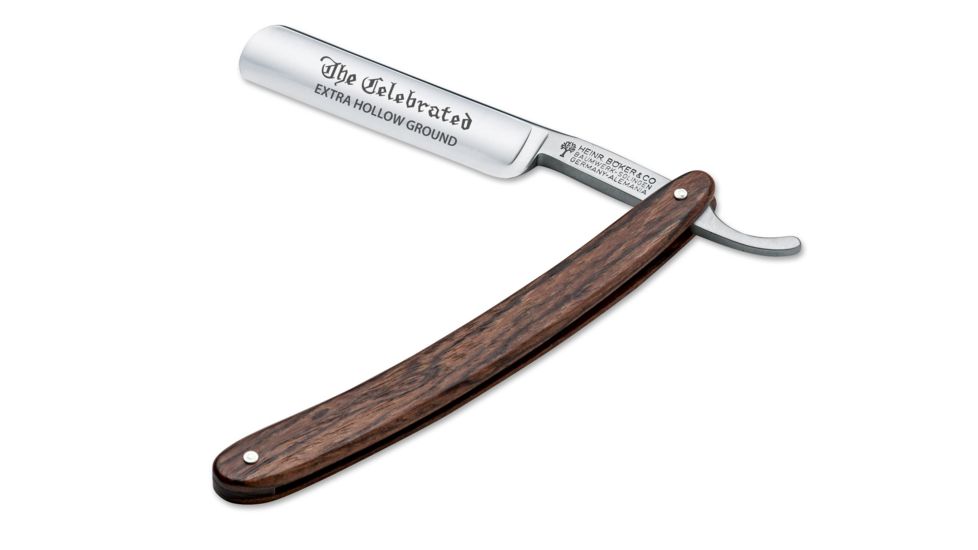 Boker USA The Celebrated Straight Razor,.625in Blade,Bocote Wood Handle 140607