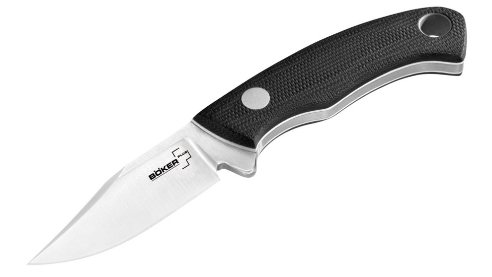 Boker USA Plus Tom Krein Pocket Bowie Fixed Blade Neck Knife w/ Kydex Sheath 02BO266