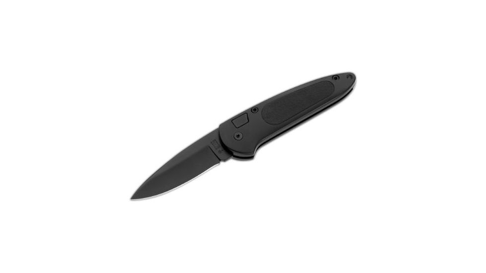 Boker USA Top Lock Tactical Folding Knife, Black Law Enforcement Aluminum Black Handle w/ Sheath 117109